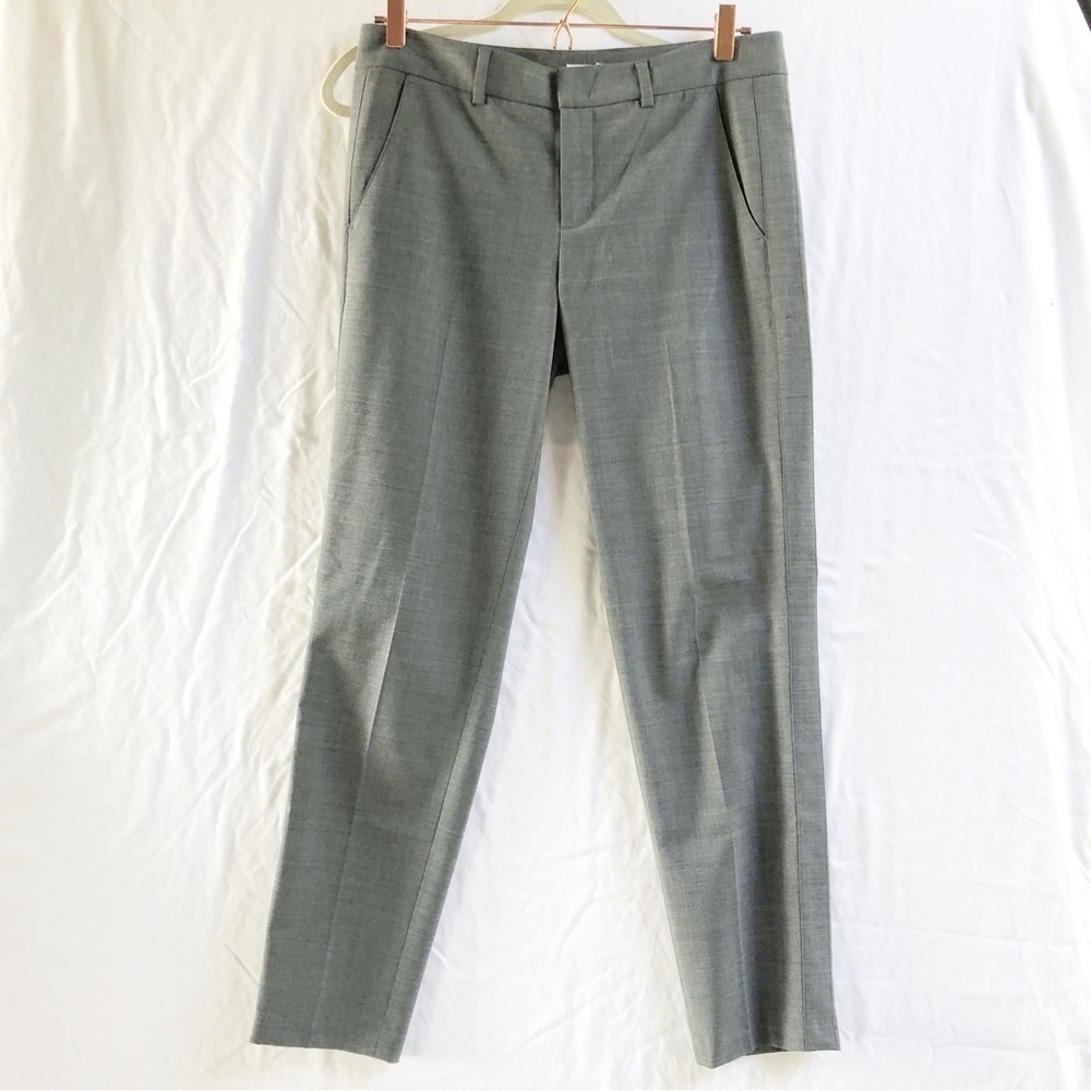 VINCE | SIDE STRAPPING PANTS IN HEATHER GRAY WOOL SIZE 6 - Picture 5 of 12
